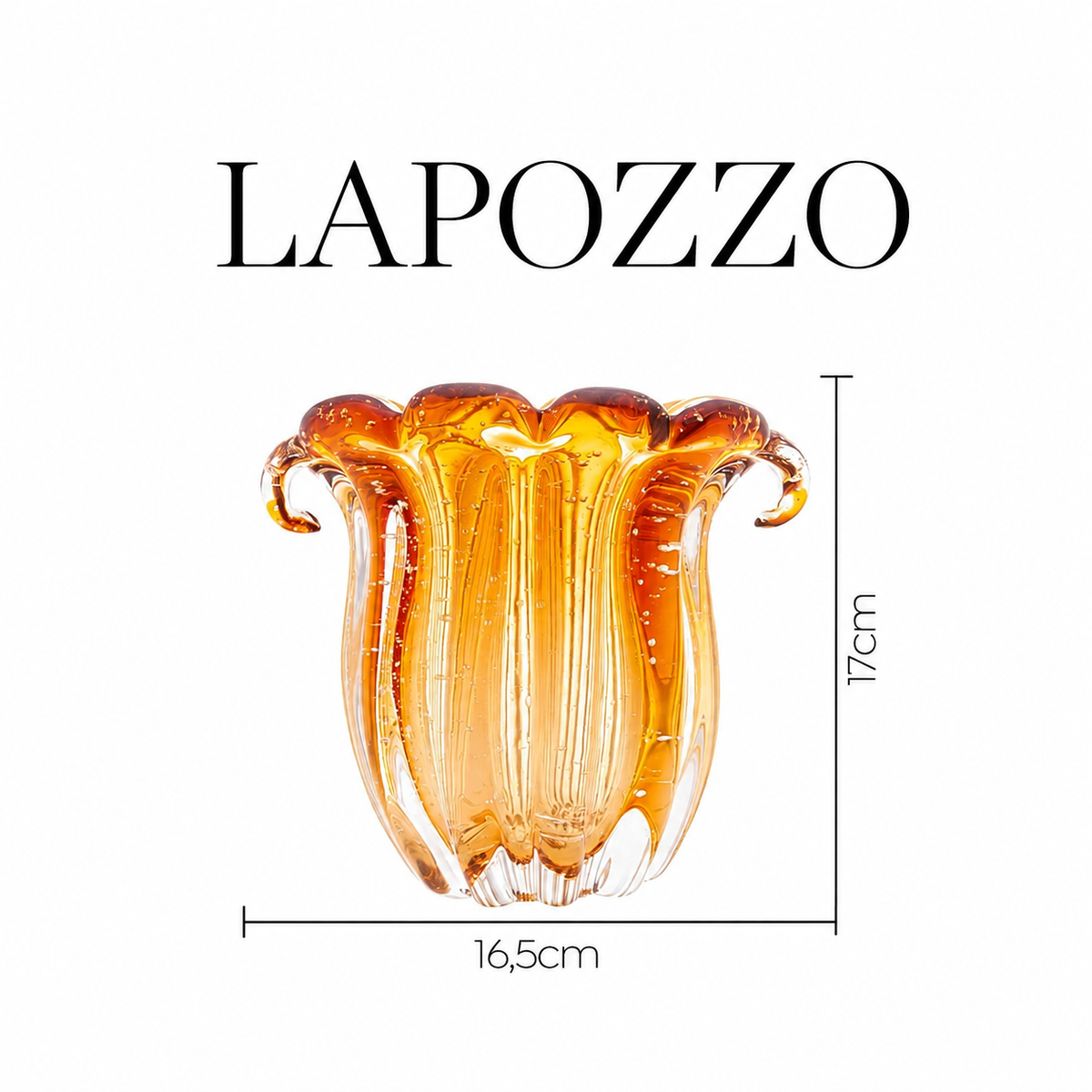 Vaso Murano Italy Ambar Lapozzo