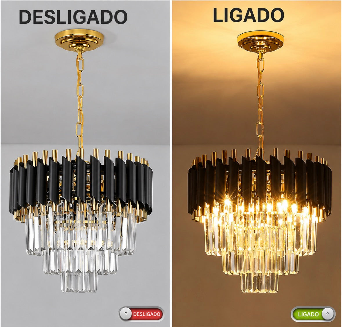 Lustre Pendente Cristal Vana Lunária