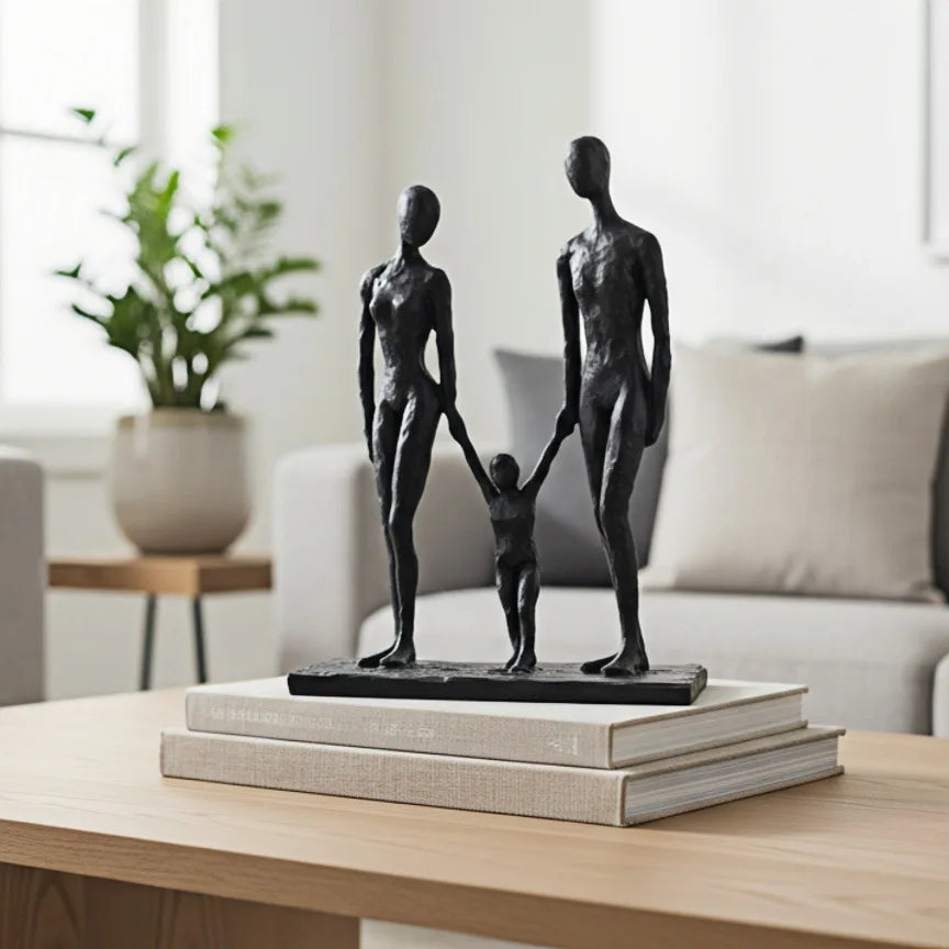 Escultura Decorativa Ferro Fundido Família — Michel Oliveira