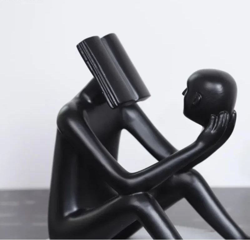 Escultura Decorativa Leitura Desperta — Helena Rodrigues
