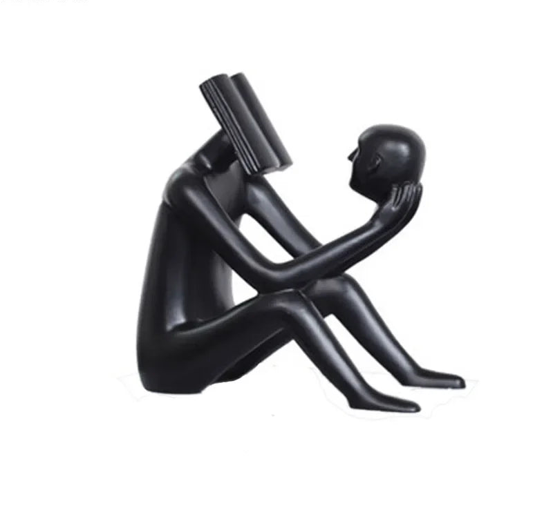 Escultura Decorativa Leitura Desperta — Helena Rodrigues