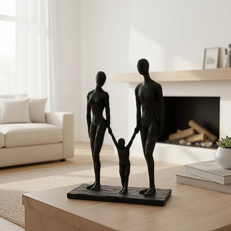 Escultura Decorativa Ferro Fundido Família — Michel Oliveira