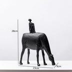 Escultura Decorativa Buffalo & Anquile — Helena Rodrigues