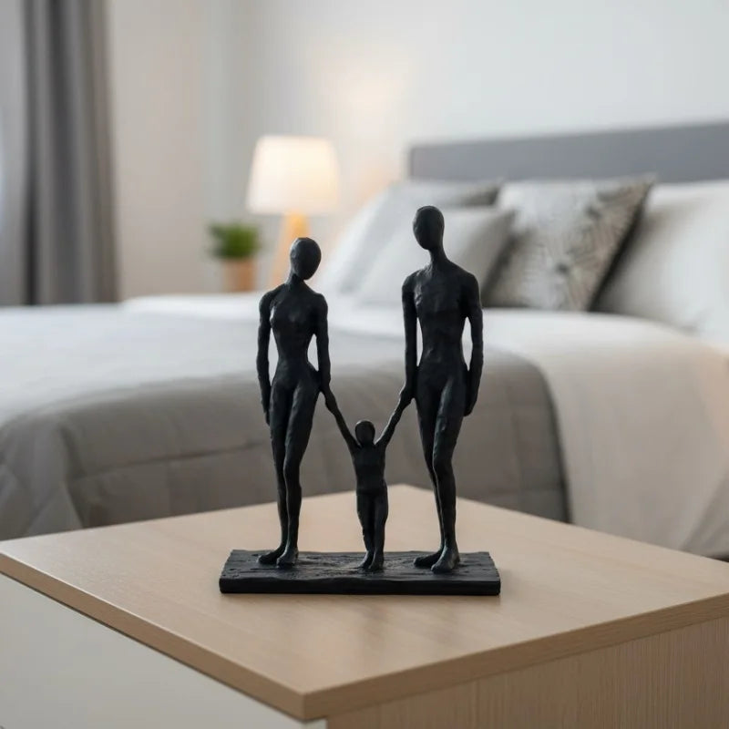 Escultura Decorativa Ferro Fundido Família — Michel Oliveira