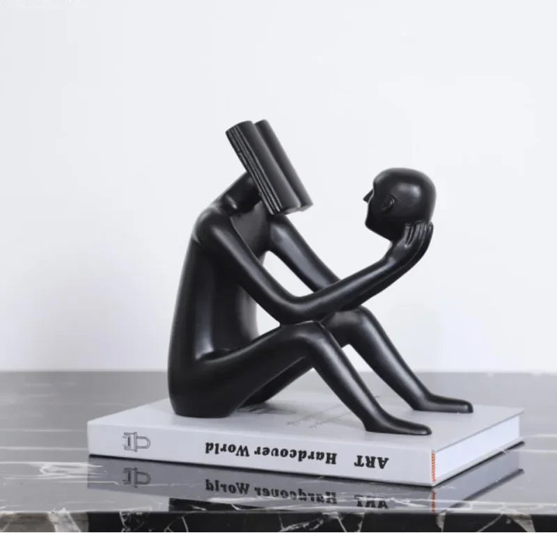 Escultura Decorativa Leitura Desperta — Helena Rodrigues