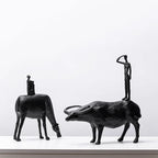 Escultura Decorativa Buffalo & Anquile — Helena Rodrigues