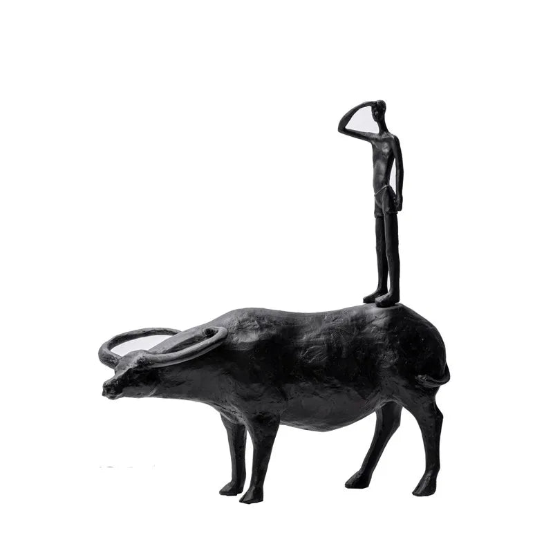 Escultura Decorativa Buffalo & Anquile — Helena Rodrigues
