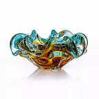 Centro de Mesa Murano Degradê Âmbar com Azul San Martin