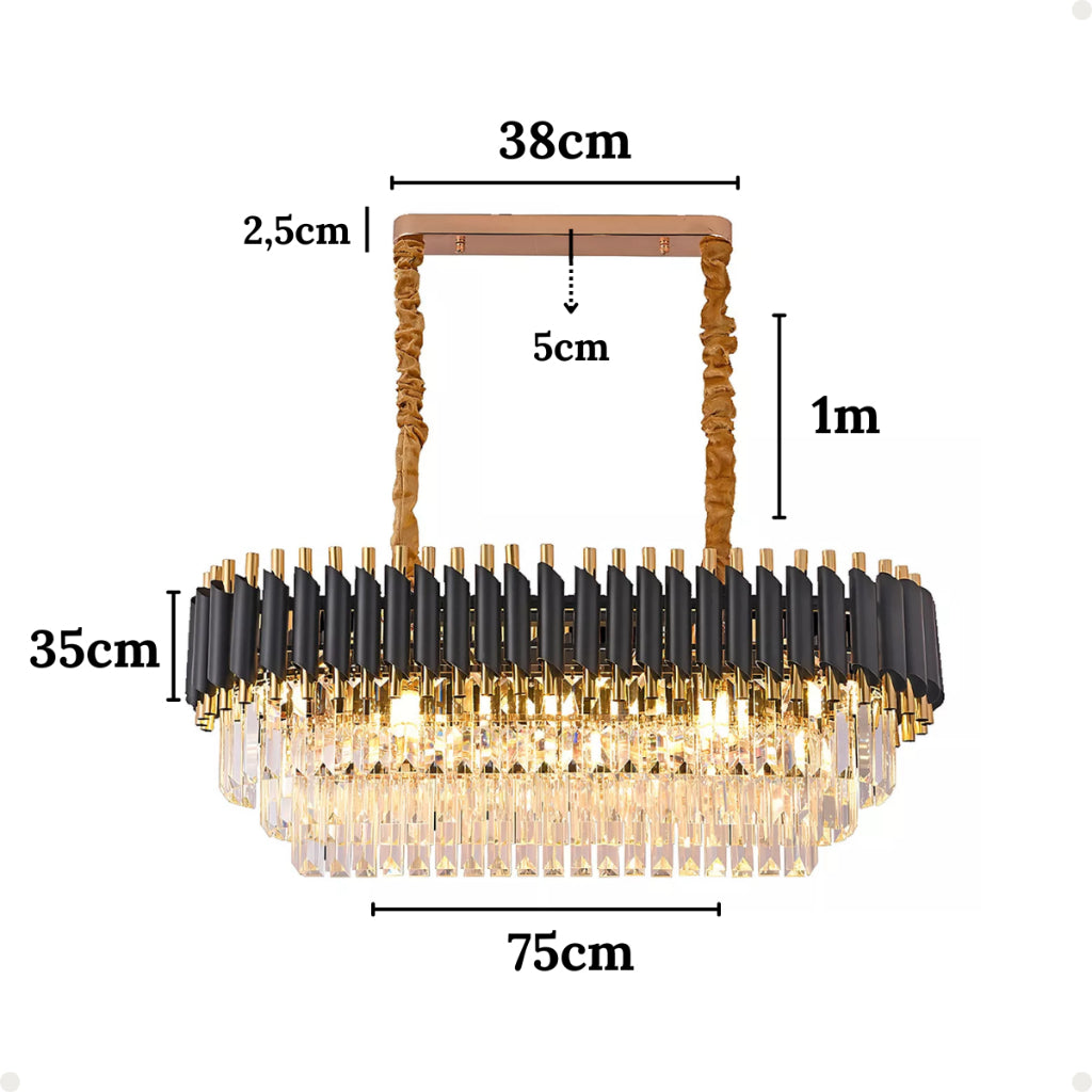 Lustre Pendente Cristal Vana Lunária