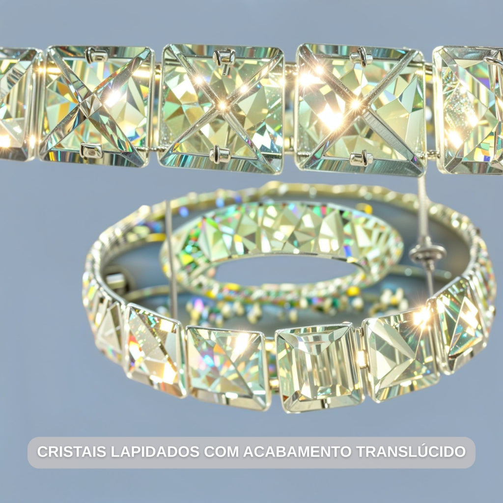 Lustre Pendente Cristal Castellani Lunária