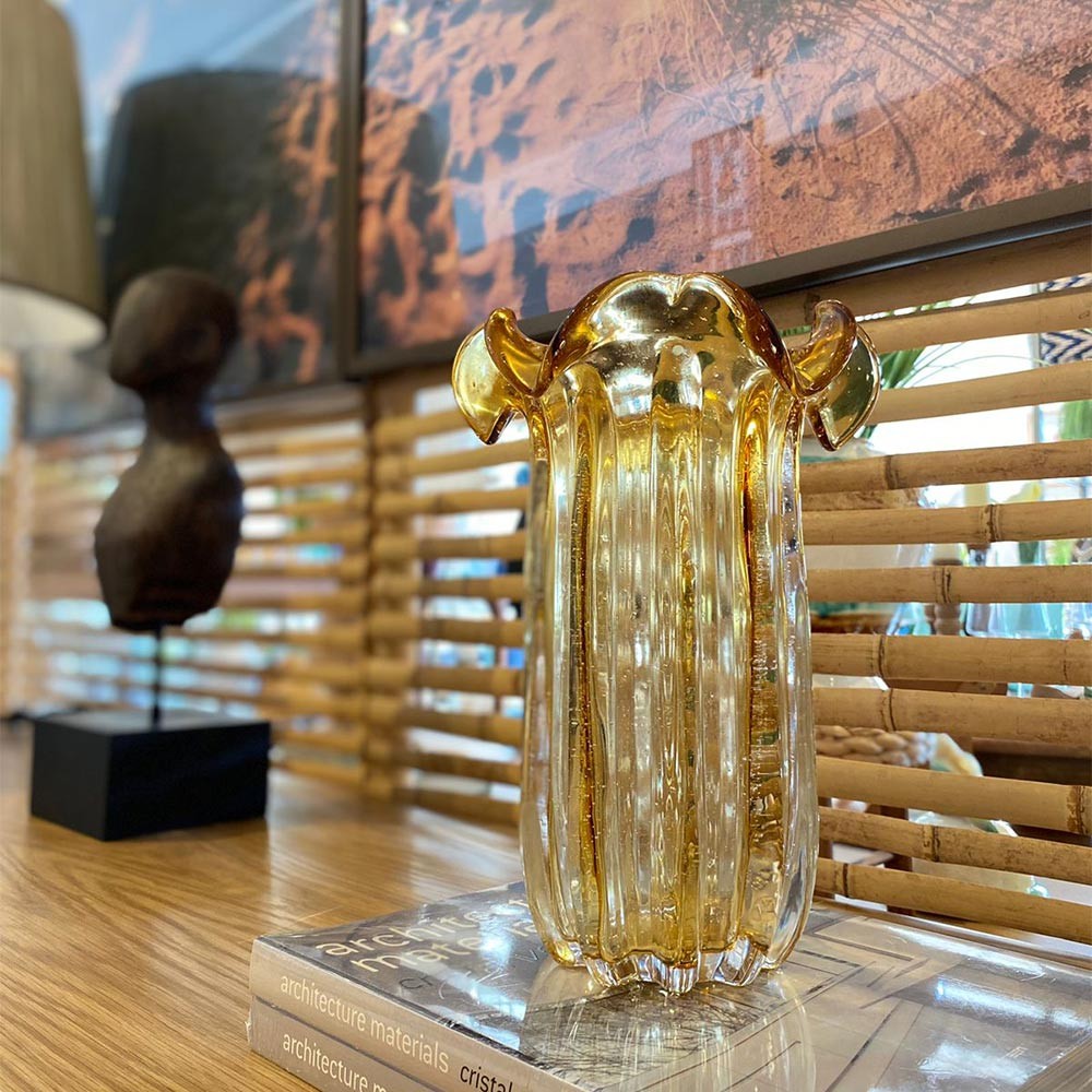 Vaso Murano Italy Âmbar