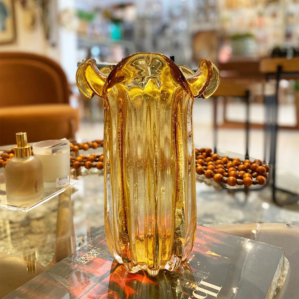 Vaso Murano Italy Âmbar