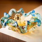 Centro de Mesa Murano Degradê Âmbar com Azul San Martin