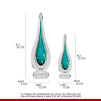 Kit 2 Vasos Gotas Murano Cristal Munique