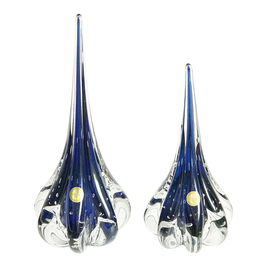 Kit 2 Vasos Gotas Murano Cristal Fênix Italy