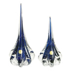 Kit 2 Vasos Gotas Murano Cristal Fênix Italy