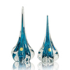 Kit 2 Vasos Gotas Murano Cristal Fênix Italy