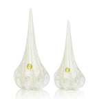 Kit 2 Vasos Gotas Murano Cristal Fênix Italy