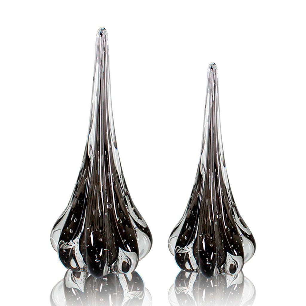 Kit 2 Vasos Gotas Murano Cristal Fênix Italy