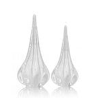 Kit 2 Vasos Gotas Murano Cristal Fênix Italy
