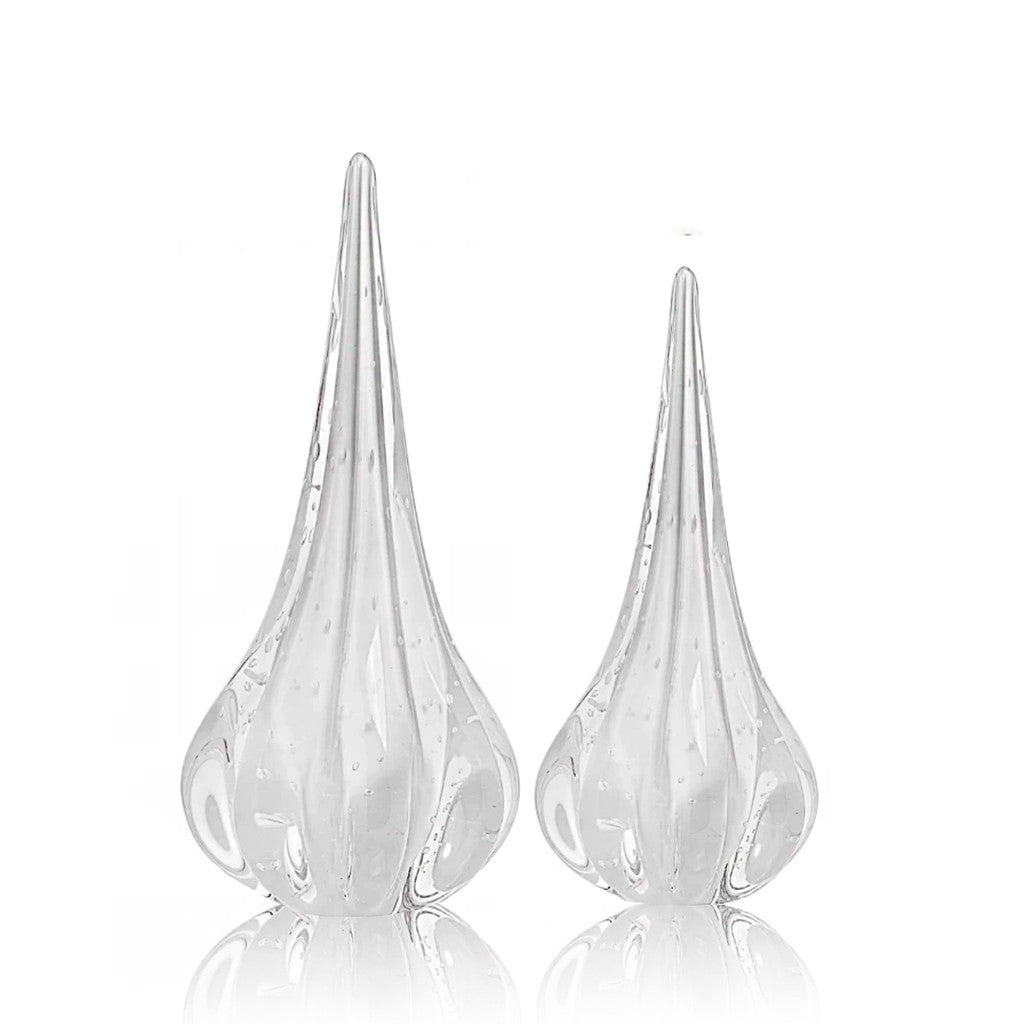 Kit 2 Vasos Gotas Murano Cristal Fênix Italy