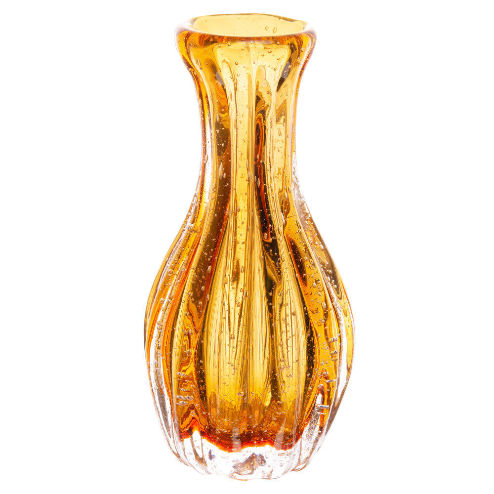 Vaso Murano Gevênia Âmbar Laranja