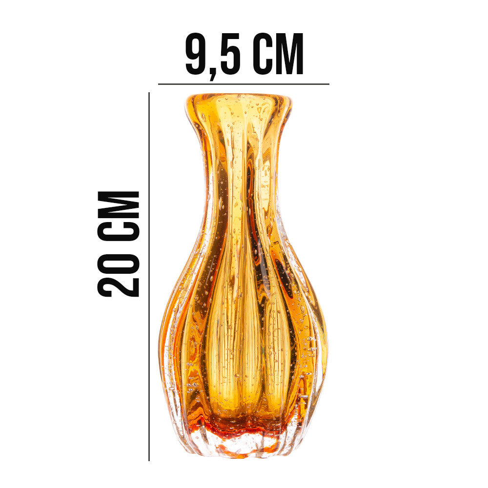 Vaso Murano Gevênia Âmbar Laranja