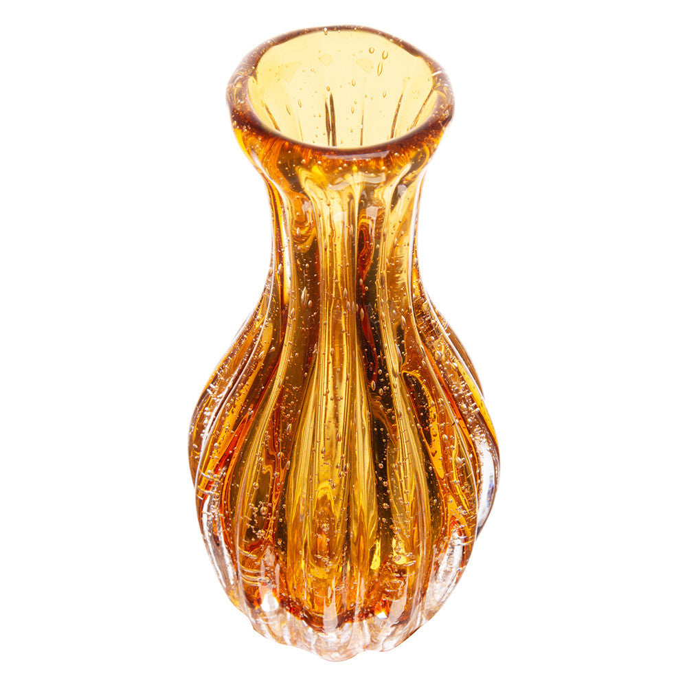 Vaso Murano Gevênia Âmbar Laranja