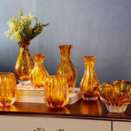 Vaso Murano Gevênia Âmbar Laranja