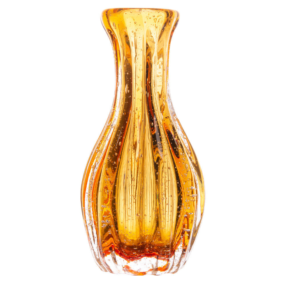 Vaso Murano Gevênia Âmbar Laranja