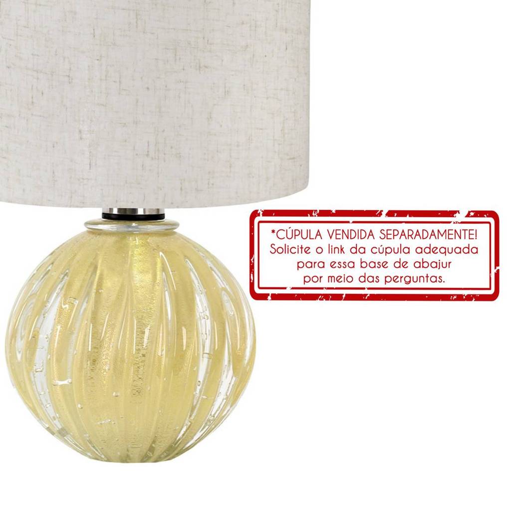 Abajur Cristal Murano Nancy